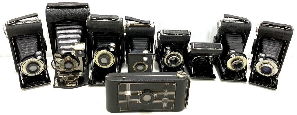 \Lot of 9 Folding Cameras (1 of 5)