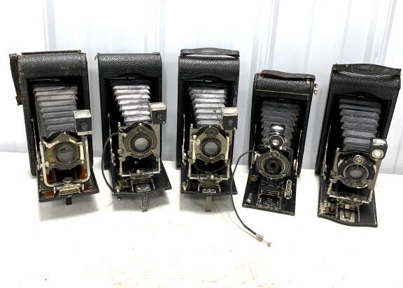 Lot of 5 Kodak Folding Cameras (1 of 5)