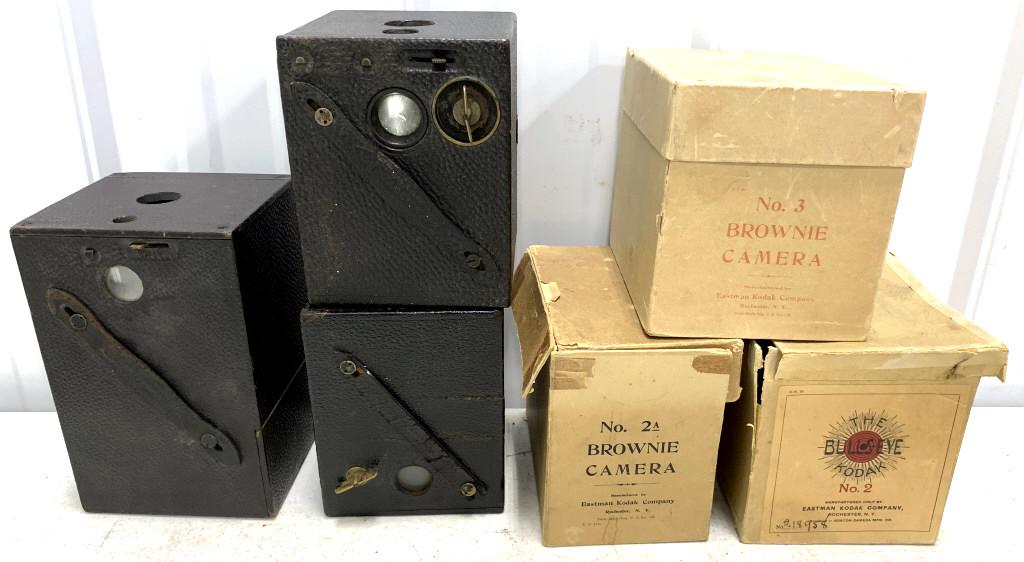 Mixed Lot Kodak Box and Brownie Cameras (1 of 6)