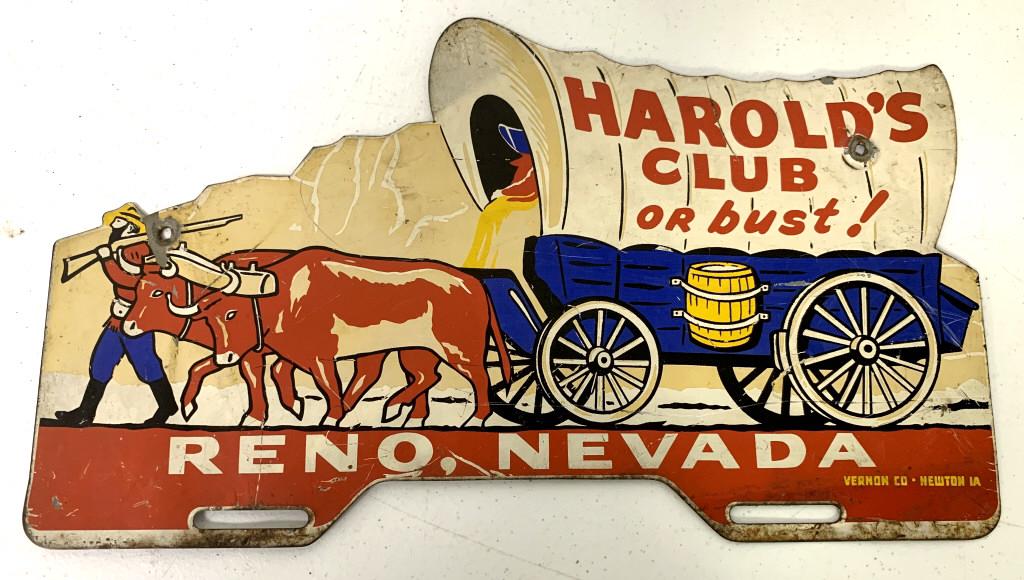 Metal Harold's Club Sign (1 of 3)