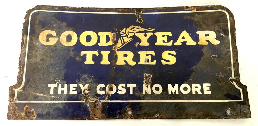Goodyear double-sided Porcelain Sign (1 of 2)