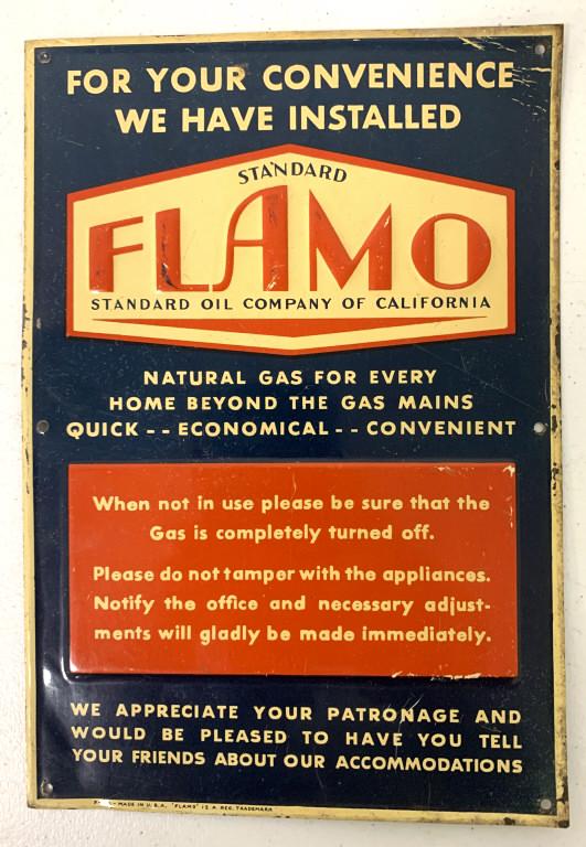 Metal Flamo Standard Oil Co of CA Sign (1 of 2)