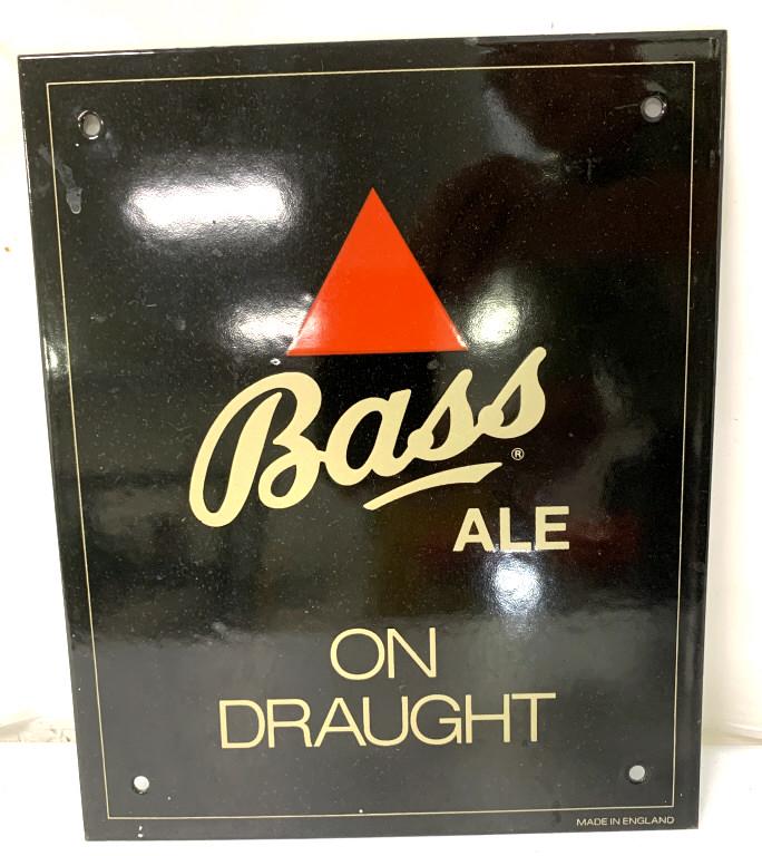 Porcelain Bass Ale Sign,Made in England: 9"x11",few chips