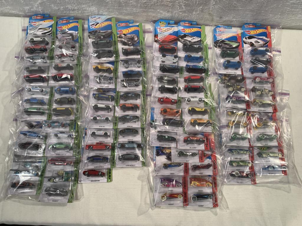 lot of 80+ 2015 Workshop & Race Hot Wheels: Workshop are cars # 217-250, Race are cars # 160-161, 163-172, 174, 178-179, 184-185, boxes 292 & 290