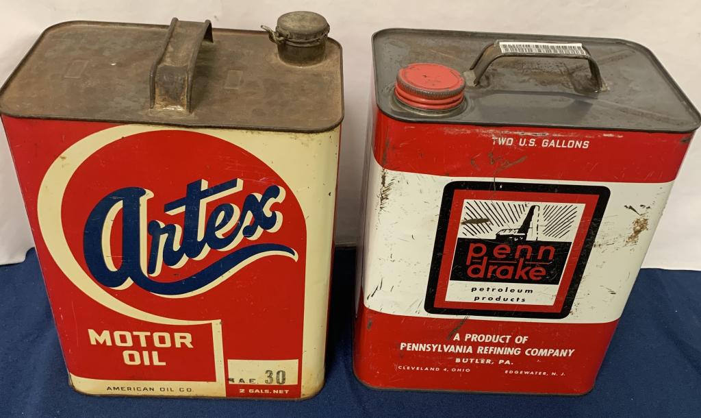 Lot of 2 Motor Oil Cans (1 of 5)