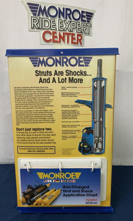 Monroe Struts & Shock Display Advertisement: plastic, small indentation on the one top side