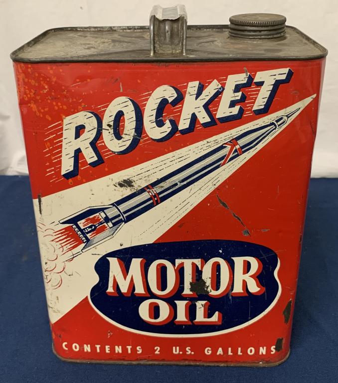 Rocket Two Gallon Motor Oil can (1 of 3)