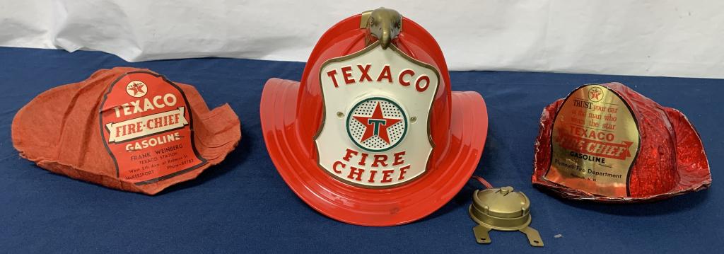 lot of 3 Texaco Fire Chief hats (1 of 4)