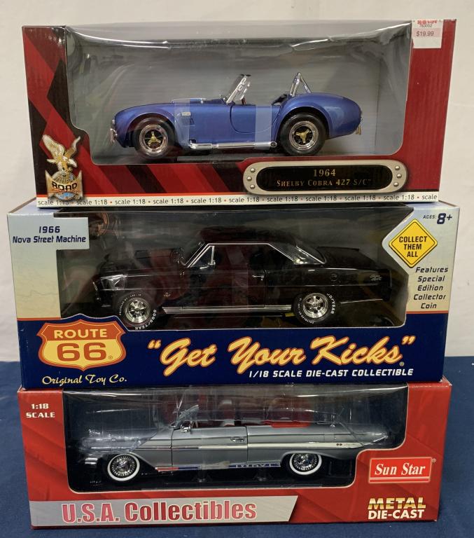 (3) Route 66, Road Signature, Sun Star die casts (1 of 2)