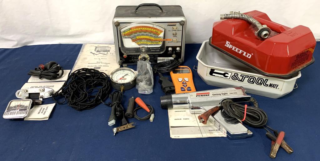 lot of asst automobile testers & Speeflo fuel & to (1 of 7)