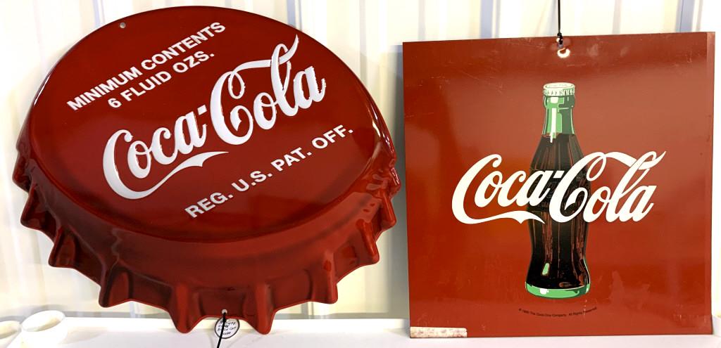 lot of 2 Coca Cola Contemporary metal signs (1 of 5)