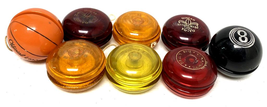 Lot of 8 Yo-Yo's 6 Are Duncan: see photos