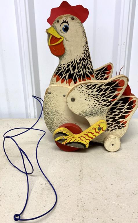 Cackling Hen Pull Toy Fisher Price: nice condition