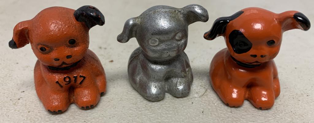 Lot of 3 Cast Dogs Iron / Aluminum: Hubley / Hires