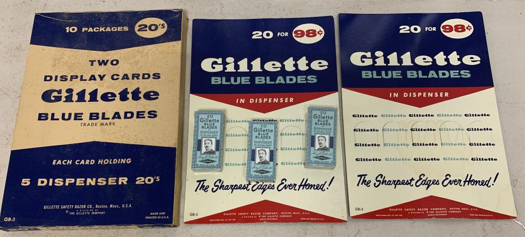 Gillette Razor Blade Display New Old Stock (1 of 5)