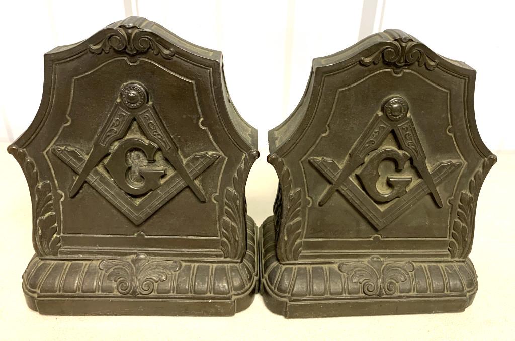 Pair of Masonic Bookends (1 of 3)