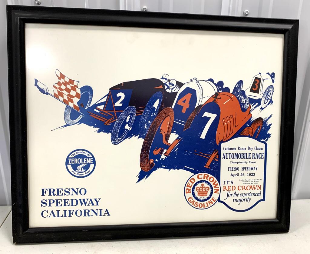 Fresno Speedway California Poster Framed (1 of 2)
