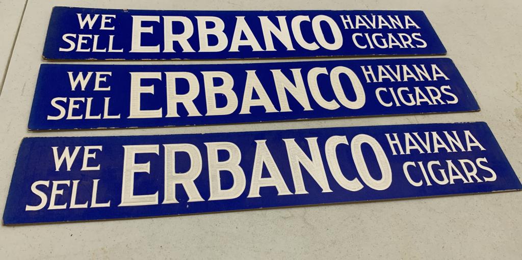 Lot of 3 We Sell Erbanco Havana Cigars: 18 1/4 '' x 3 1/4 '' see photos