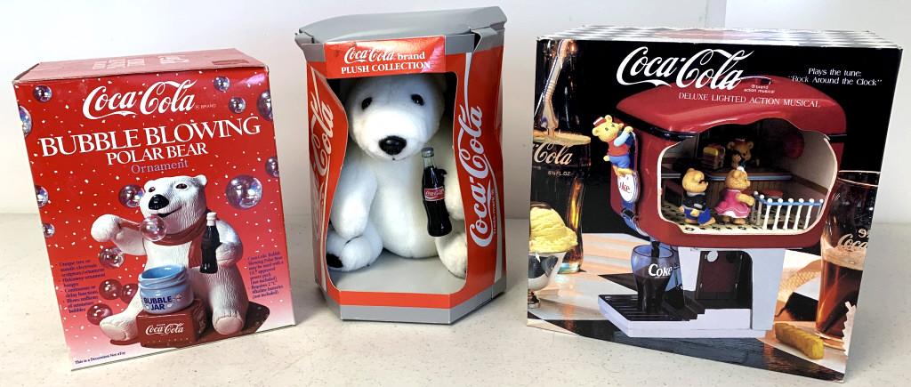 Lot of 3,Coca Cola Bears,Soda Shoppe (1 of 5)