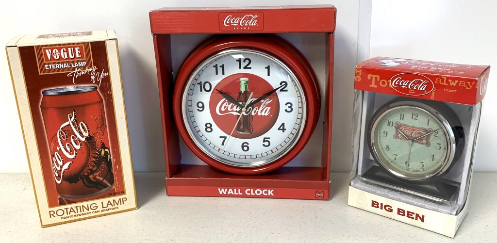 Lot of 3,Coca Cola Clocks (1 of 7)