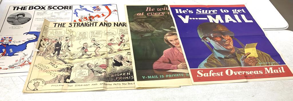 Lot of 4 Posters  Military (3) 1 Political (1 of 7)
