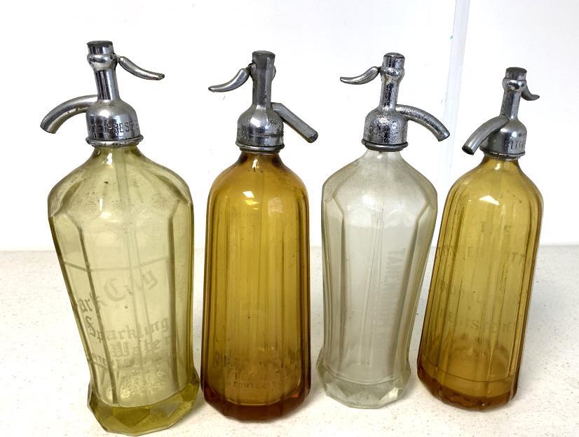 Seltzer Bottles 4 Clear 1/Lght.Amber1 Dk.Amber2 (1 of 5)