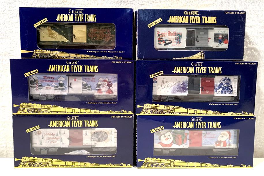 Lot of 6 Gilbert American Flyer Train Cars in boxe (1 of 10)