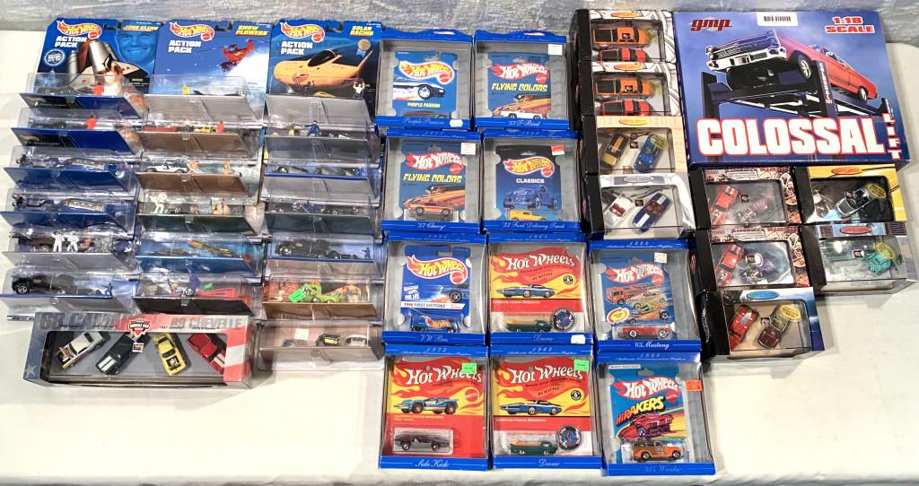 30+ Commemorative, Action Packed Hot Wheels: also Colossal Lift, Limited Editions & others, boxes 50, 51, 189