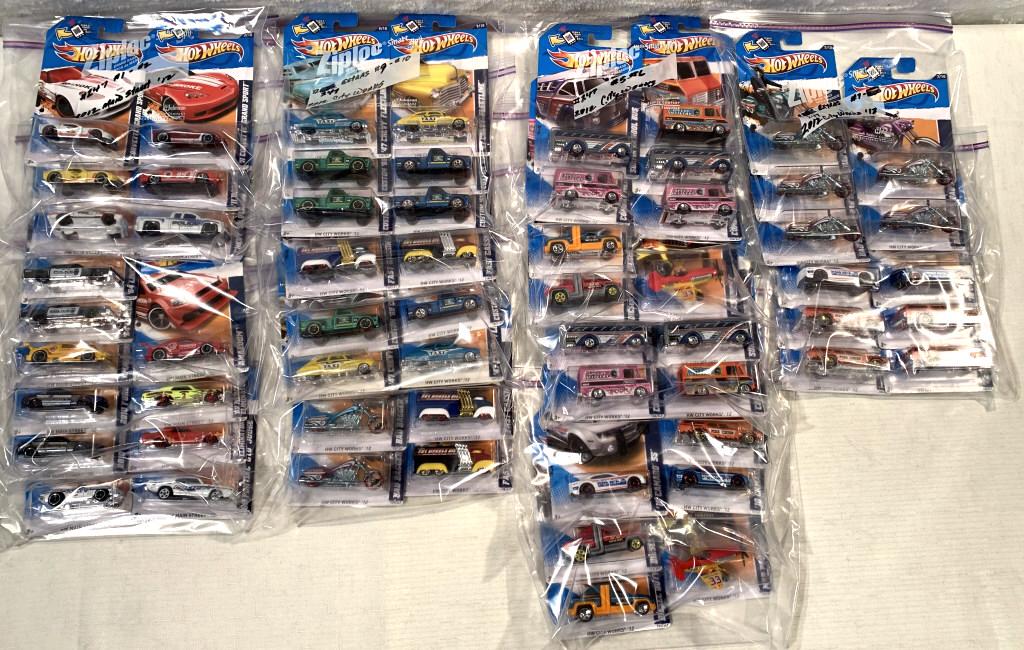 55+ 2012 City Street & Main Street Hot Wheels: City Works cars 1-10, Main Street cars 1-10, box 247
