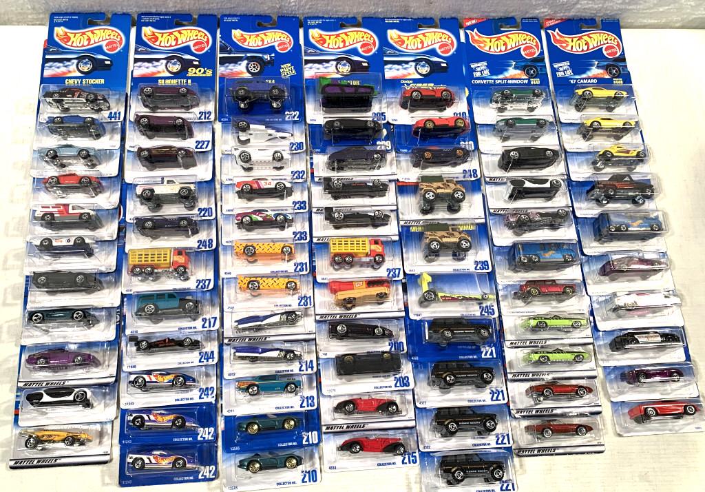70+ asst Hot Wheels various years including '98 (1 of 7)