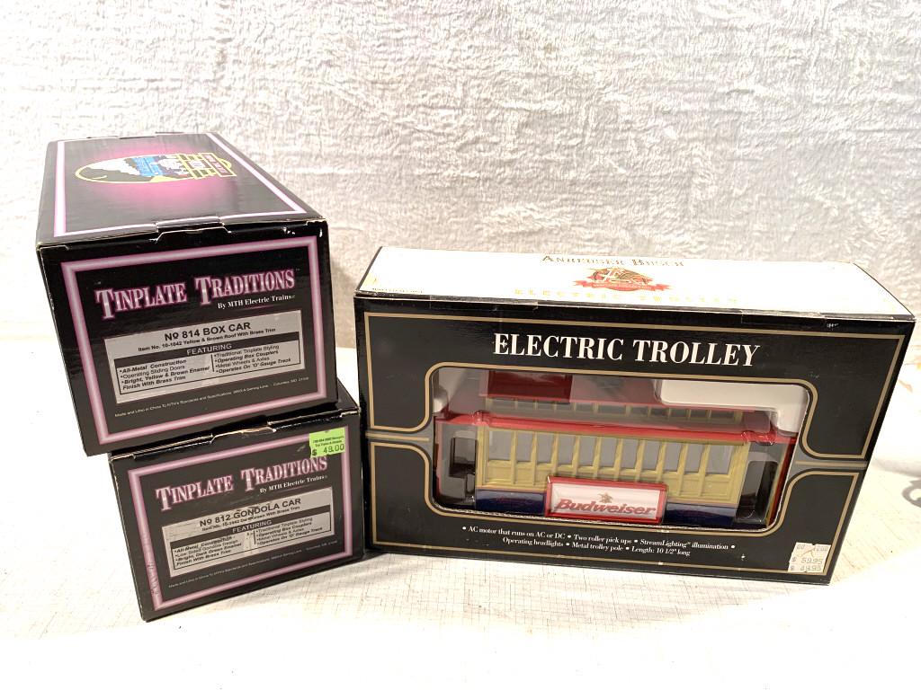 Lot of 3 Budweiser Trolley  (2) Tinplate Tradition (1 of 3)