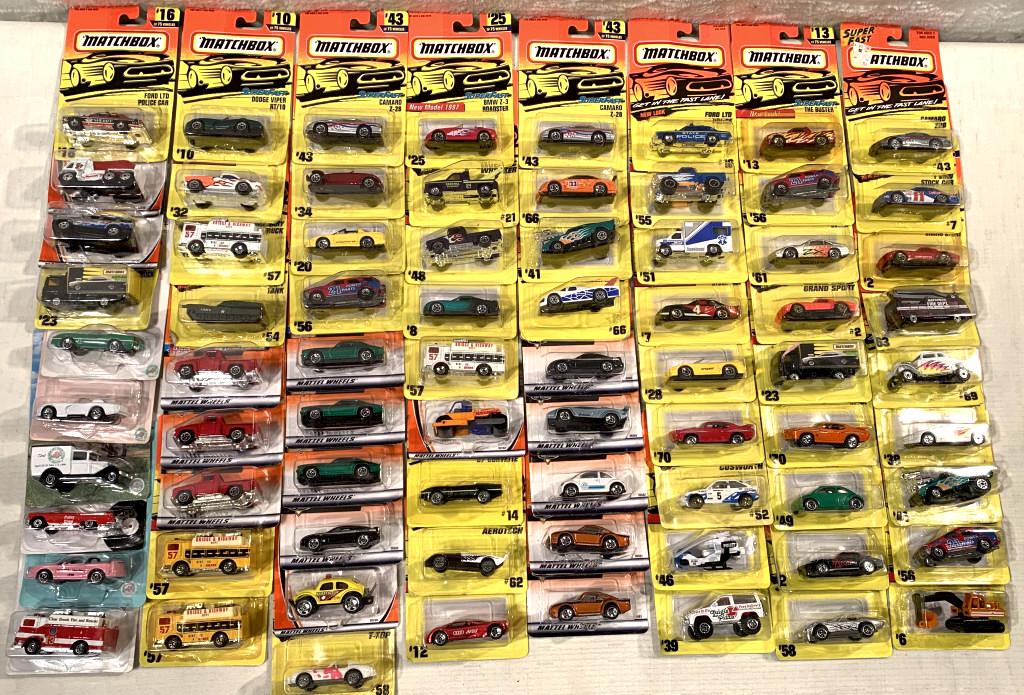 70+ Asst Matchbox various series: Top Class, Earth Crunchers, Shenandoah Apple Blossom festival, & others box 107, 303, 305