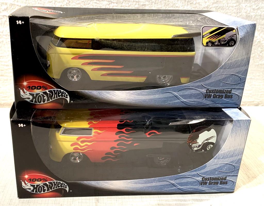 lot of 2 Customized VW Drag Bus Hot Wheels (1 of 3)