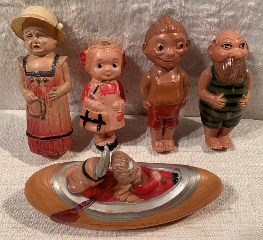 Lot of 5 Figuines 2 Plastic 3 Celluloid (1 of 6)
