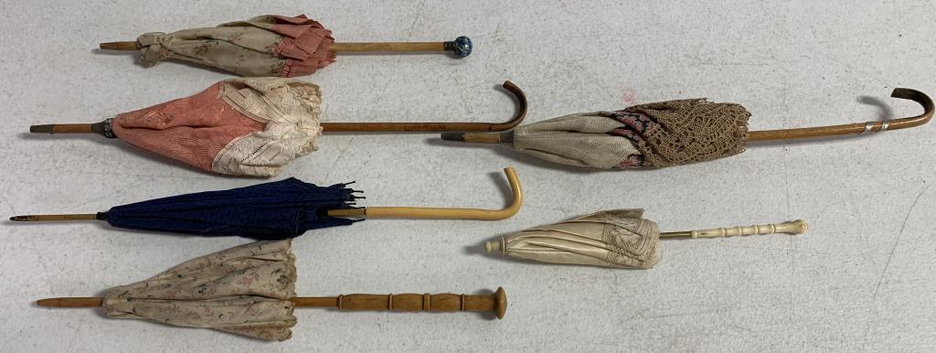 lot of 6 Doll Parasols (1 of 9)