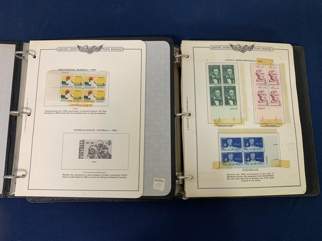 lot of 2 US Plate Number Blocks Stamp Notebooks (1 of 8)