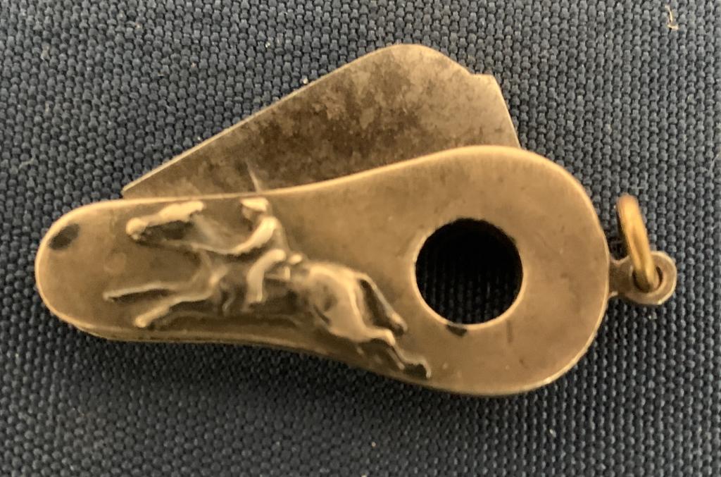 Sterling Cigar Cutter with Horse/Rider (1 of 2)