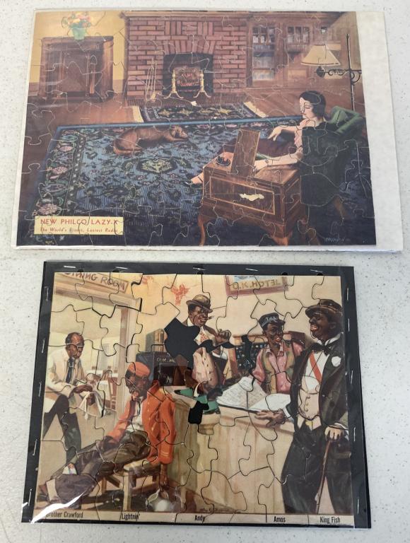 lot of 2,Amos& Andy,Philco Lazy-X Puzzles: see photos