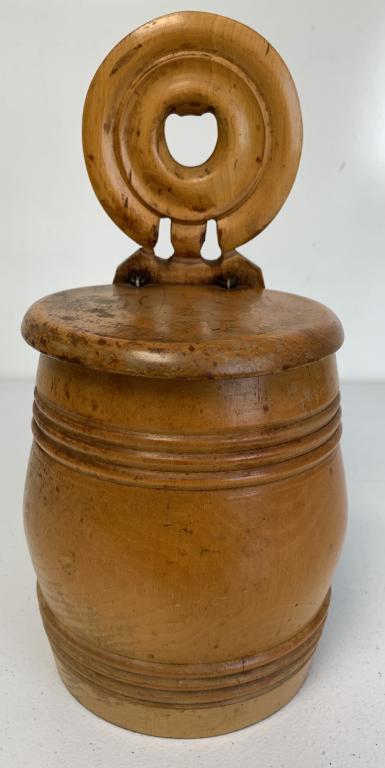 Hanging Wooden Salt Box: some wear and some aging