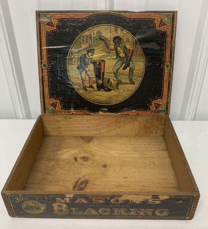 Mason's Blacking Dovetailed box,9"x12"x2 3/4" (1 of 4)