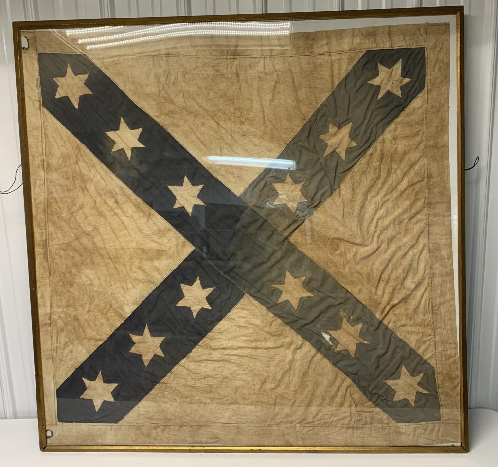 Stars in Crossed Bars Framed Flag 511/2 square (1 of 7)