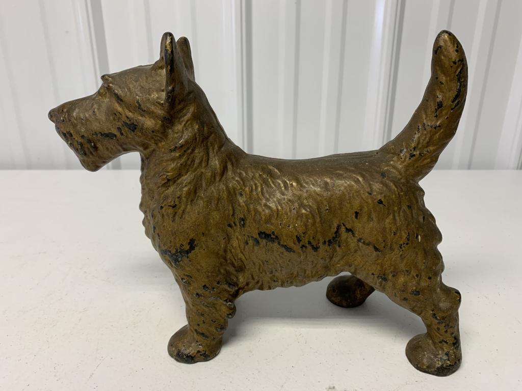 Cast Iron Scottie Door Stop: few paint chips