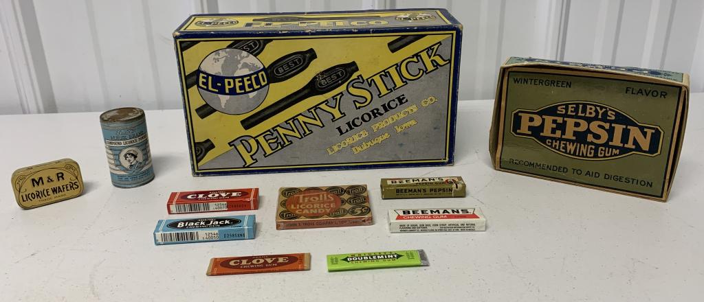 (11) Chewing Gum,Licorice Advertising Box/Tins (1 of 5)