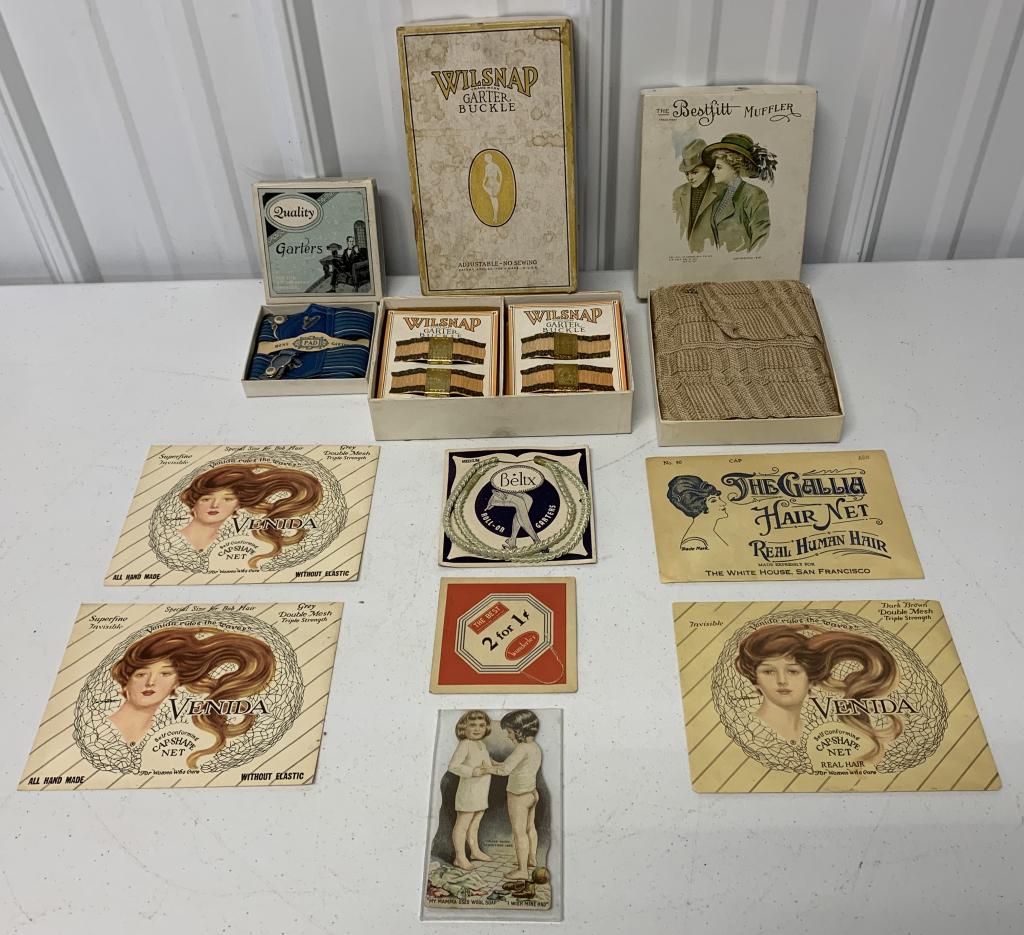 (10) Advertising Garters,Hair Nets,Wool Soap (1 of 6)