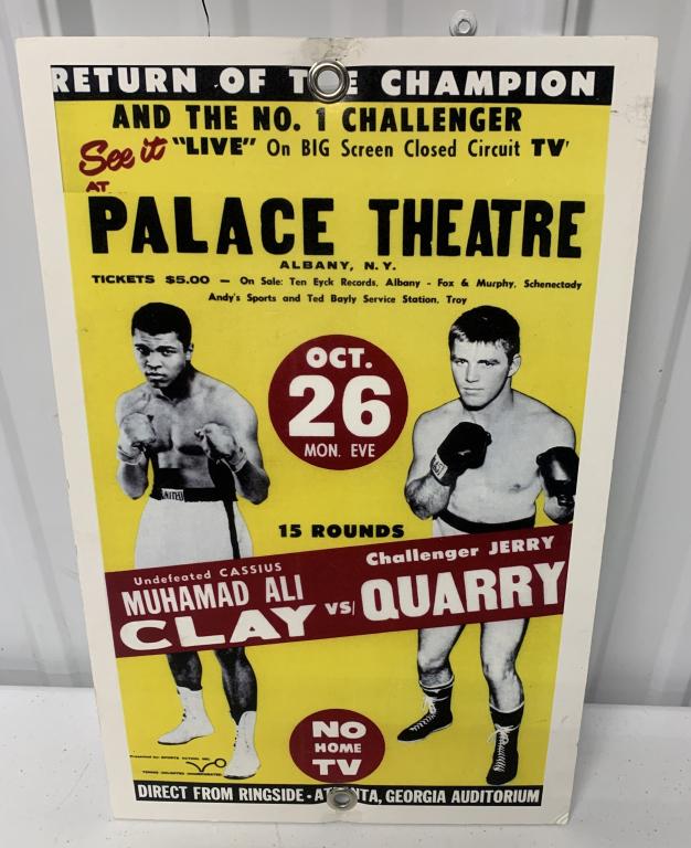 Clay vs Quarry Poster contemporary sign: corner bent, reproduction