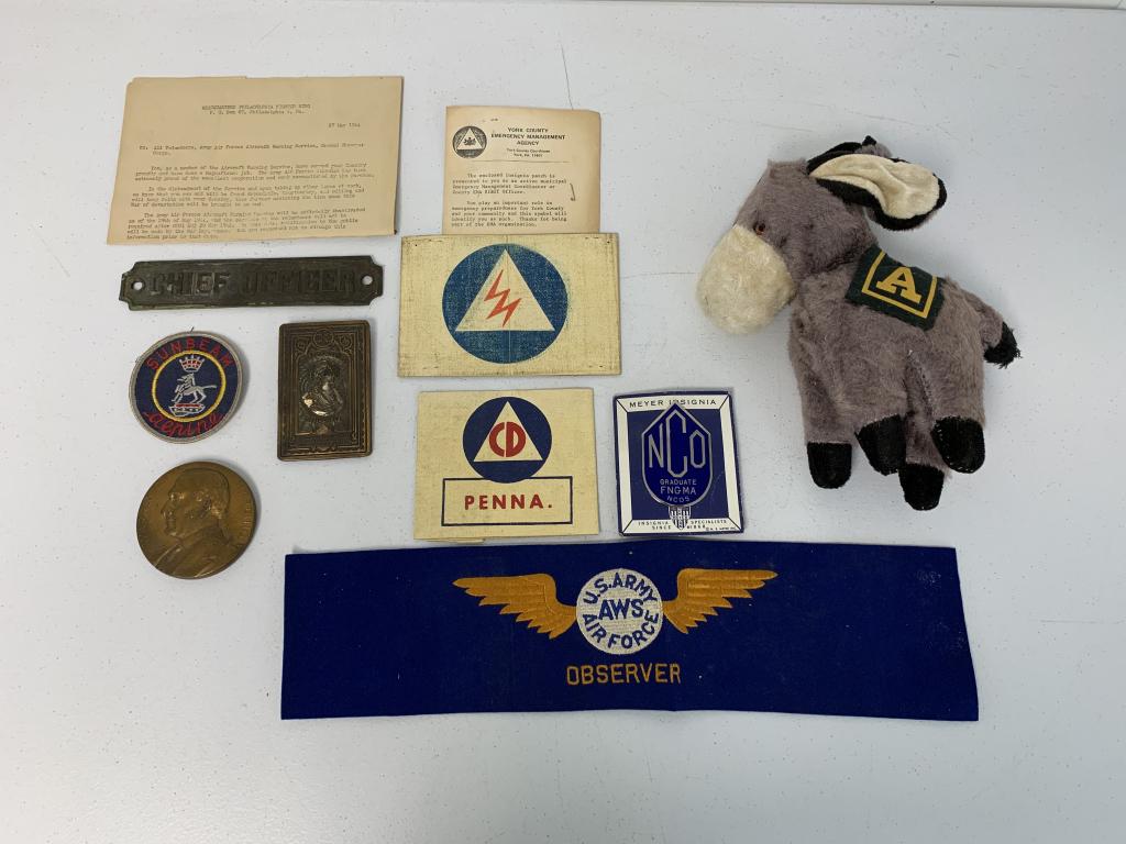 (10) CD, AWS, NCO Pin, Harding Emblem others (1 of 8)