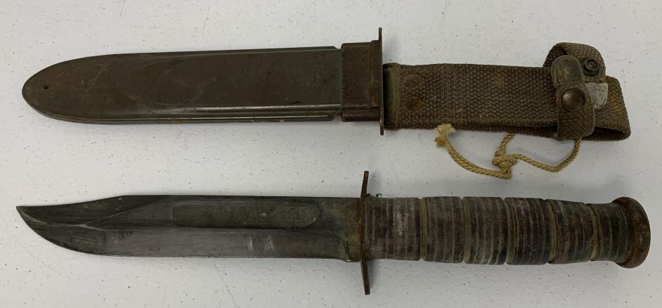 WWII USN Ka Bar MK2 Fightning Knife Scabbard (1 of 3)