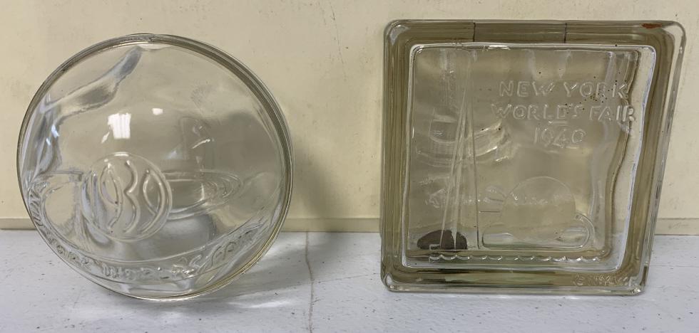 lot of 2 Glass New York Worlds Fair Banks (1 of 4)
