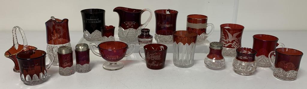 15+ Ruby Red Flashed Souvenir Items (1 of 6)