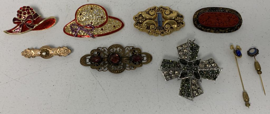 lot of 9 Hat Stick Pins & Pins (1 of 5)